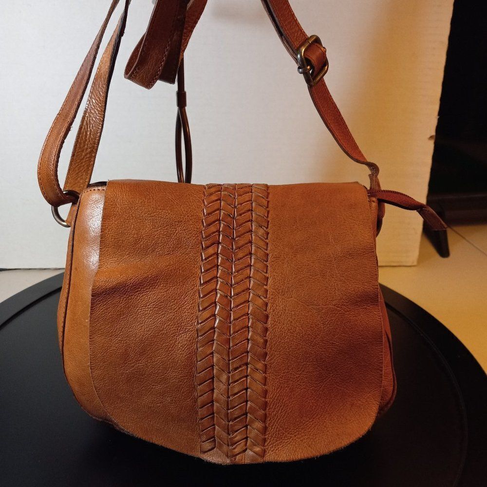 Vilenca Holland Light Brown Soft Leather Crossbody bag